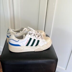 Adidas White and Green Sneakers